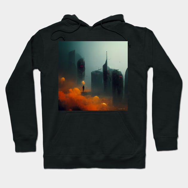 Among the skyscrapers Hoodie by endage